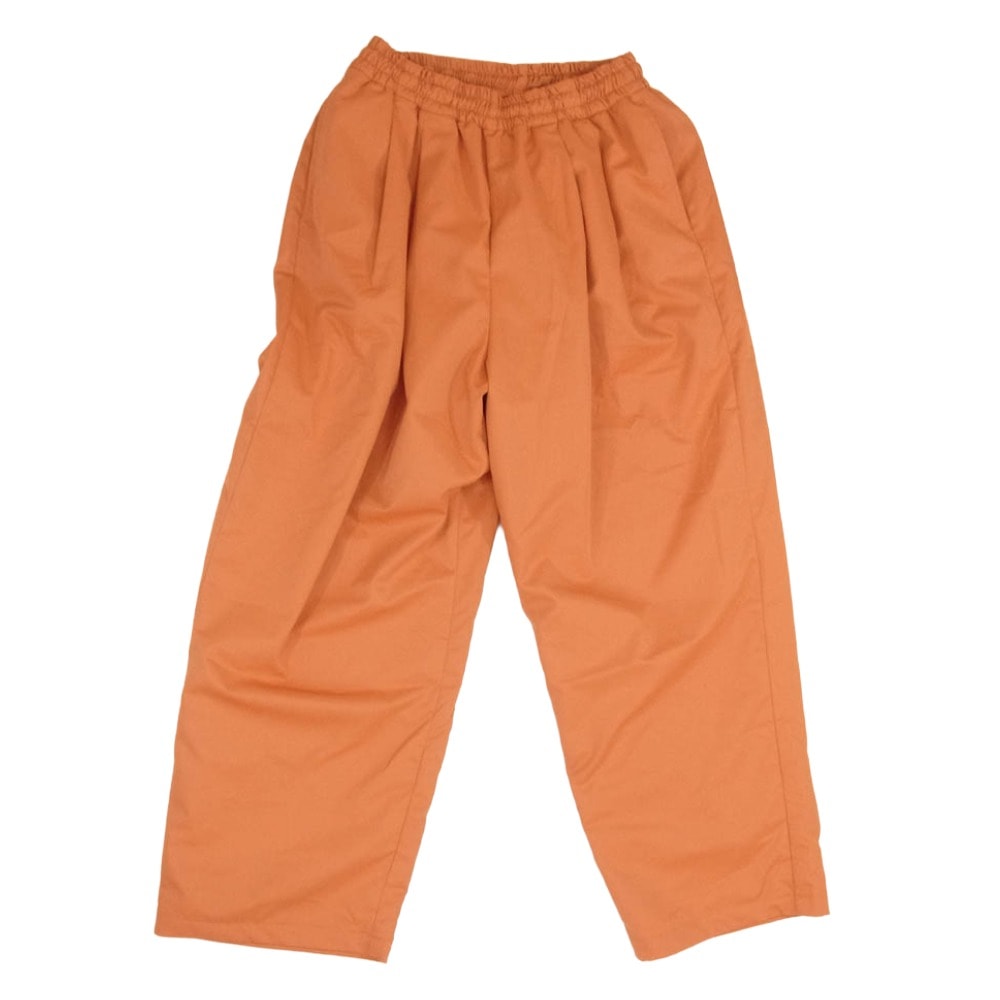 COOTIE クーティー デニムパンツ 24SS CTE-24S127 Polyester Twill 2 Tuck Track Pants ポリエステルツイル 2タック イージー トラック パンツ オレンジ系 S【中古】