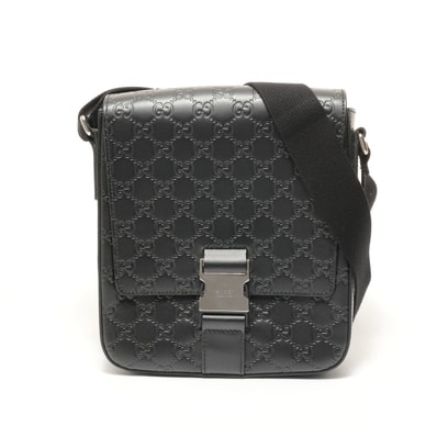 グッチ GUCCI GGシマ レザー ショルダーバッグ【中古】