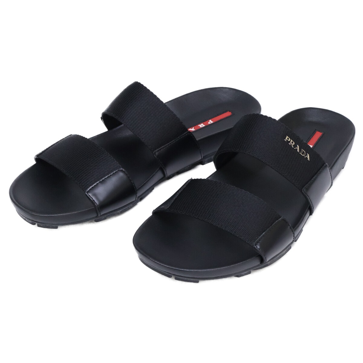 プラダスポーツ 【新品同様】4X2209 ロゴ フラットサンダル 7