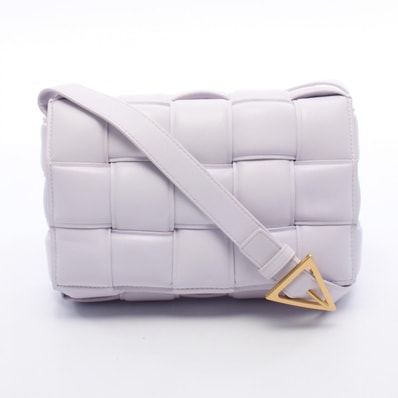 ボッテガヴェネタ BOTTEGA VENETA パデット カセット イントレチャート ショルダーバッグ バッグ レザー レディース パープル系 【中古】