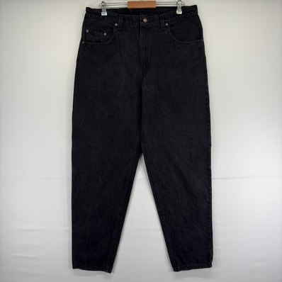 古着 90's/90年代 リーバイス Levi's USA製 デニム パンツ 560 テーパード バギー 5ポケット ジッパーフライ w38 L34 ブラック メンズ