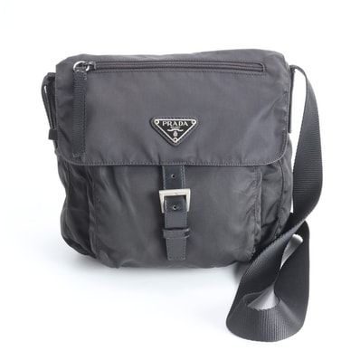 プラダ テスート ナイロンショルダーバッグ レザー×ナイロン