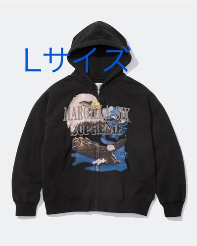 Supreme x MM6 Maison Margiela Eagle Zip Up Hooded Sweatshirt "Black"