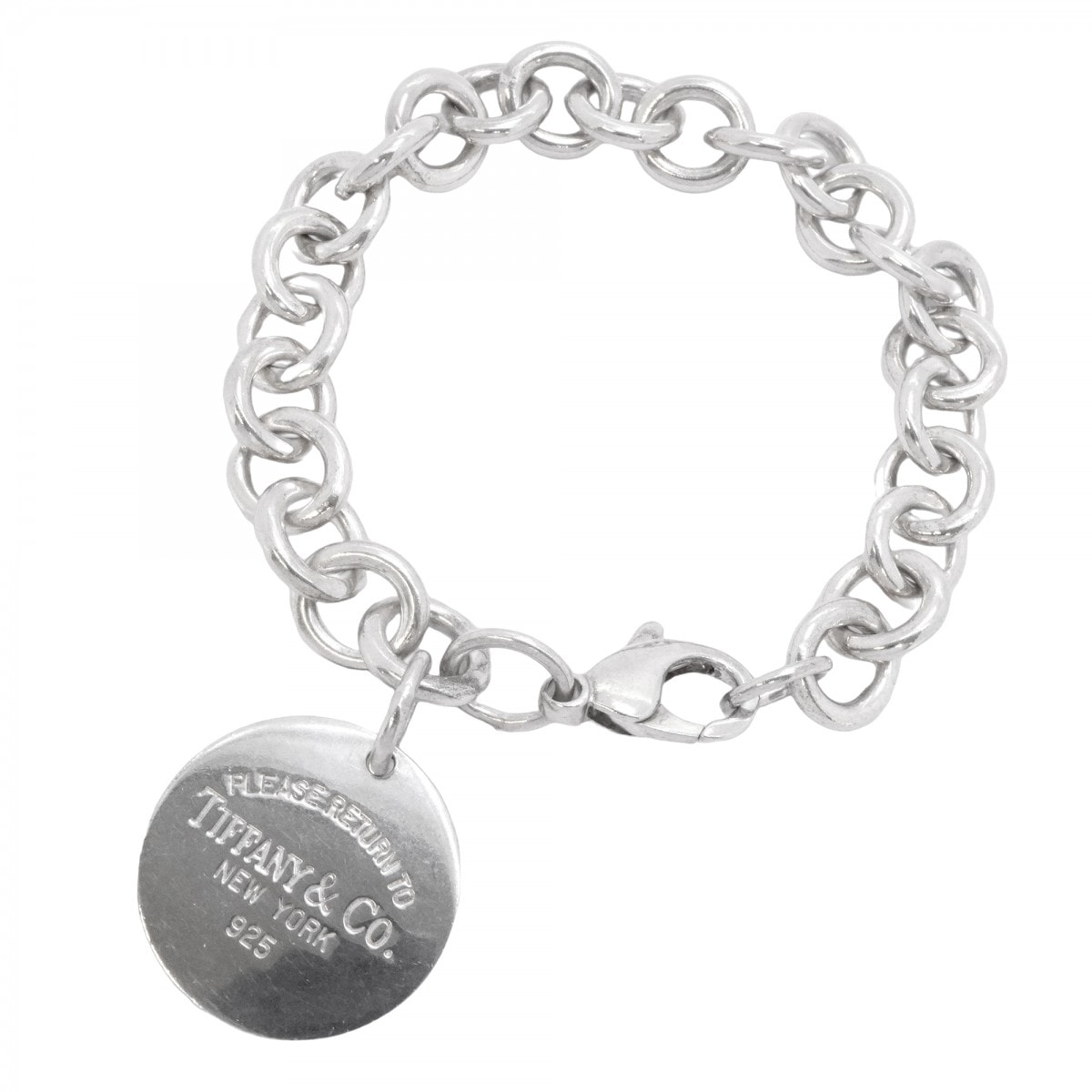 【6jdb0502-k】ティファニー ブレスレット リターントゥ 丸型 サークル シルバー925【中古】レディース