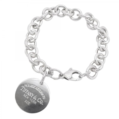 【6jdb0502-k】ティファニー ブレスレット リターントゥ 丸型 サークル シルバー925【中古】レディース