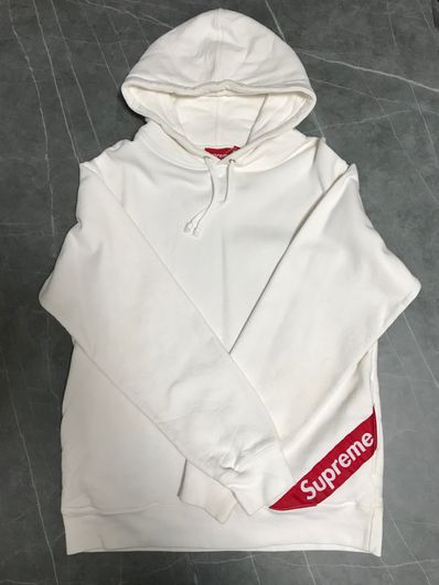 Supreme Corner Label Hooded Sweatshirt "White"
