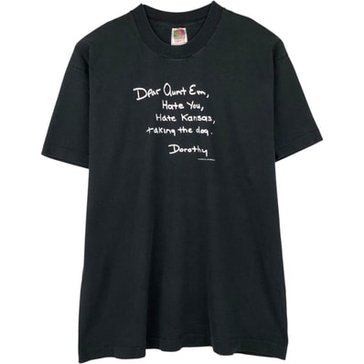 古着 90~00年代 フルーツオブザルーム FRUIT OF THE LOOM メッセージプリントTシャツ メンズXL相当/eaa654365