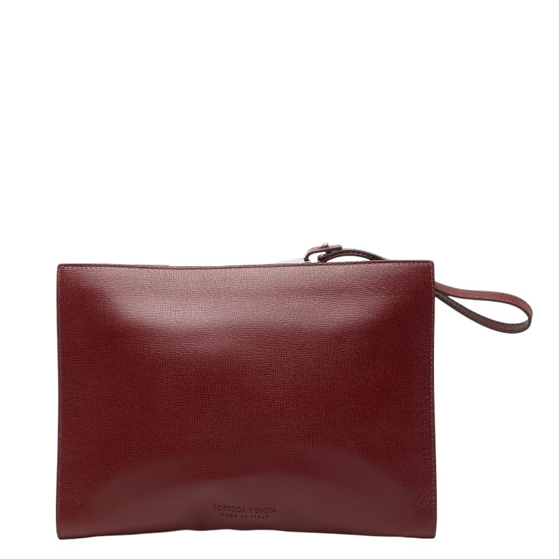 ボッテガヴェネタ ラウンドファスナー クラッチバッグ セカンドバッグ ボルドー系 レザー レディース BOTTEGAVENETA 【中古】