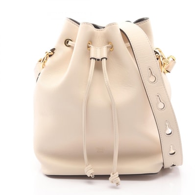 フェンディ FENDI モントレゾール ショルダーバッグ バッグ レザー レディース ベージュ系 8BT298 【中古】