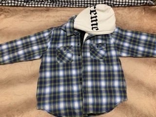 Supreme Hooded Flannel Zip Up Shirt "Blue"