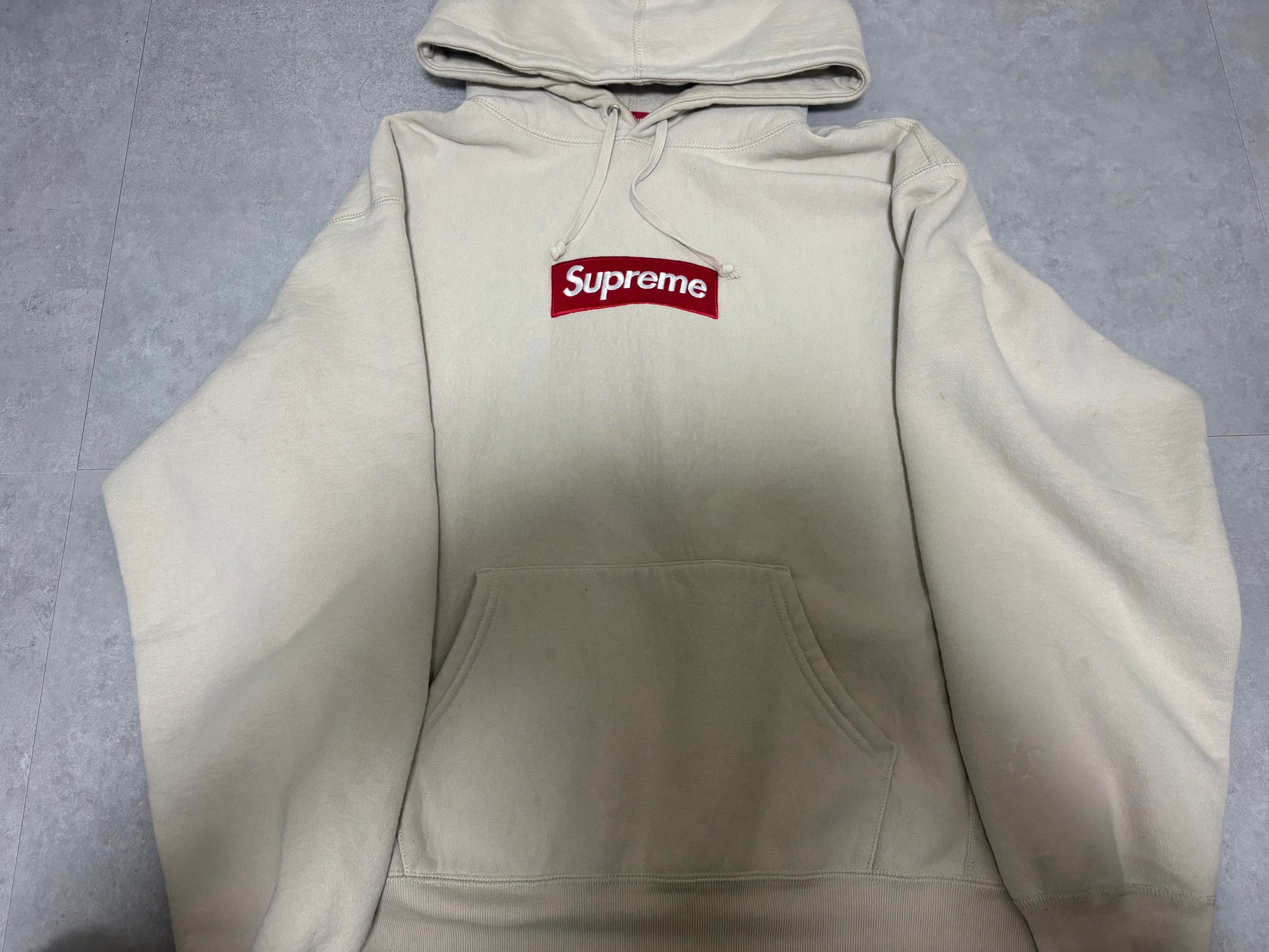 Supreme Box Logo Hooded Sweatshirt "Stone" (24FW)