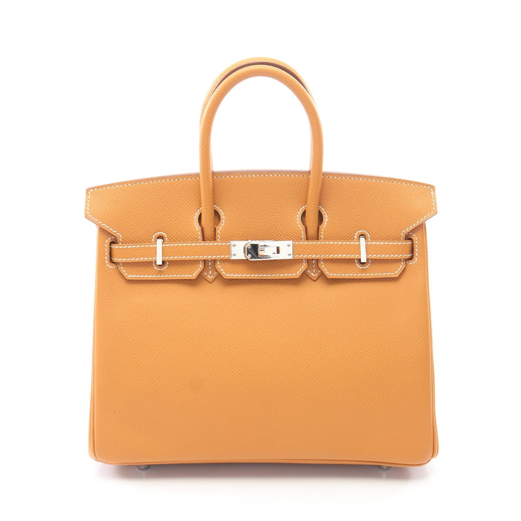 エルメス HERMES バーキン25 ハンドバッグ バッグ レザー カーフ(牛革) ヴォーエプソン ヴォーエプソン ナチュラル □K刻印(2007年製造) レディース ブラウン系 【中古】