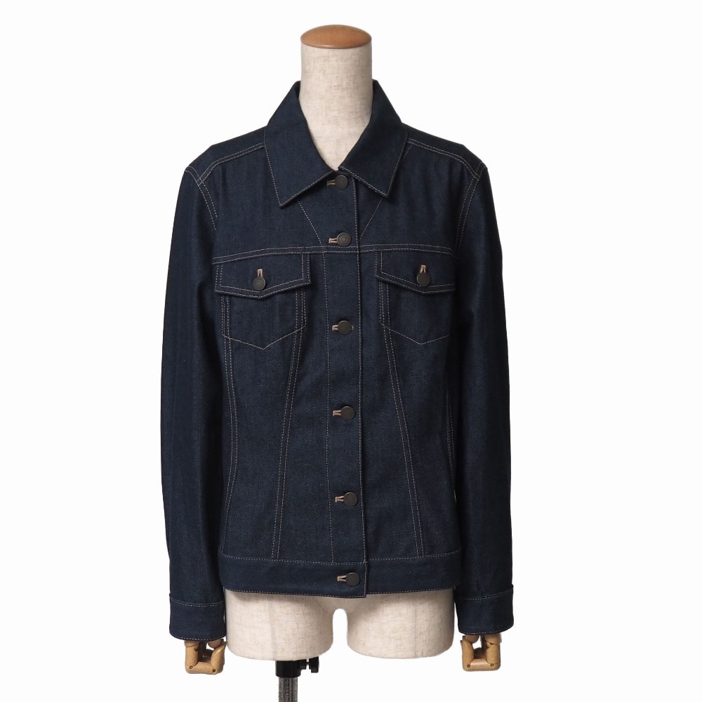■美品■BURBERRY バーバリー デニムジャケット サイズ13 インディゴ Gジャン 裏チェック ブランド古着【中古】20261007/RB1214