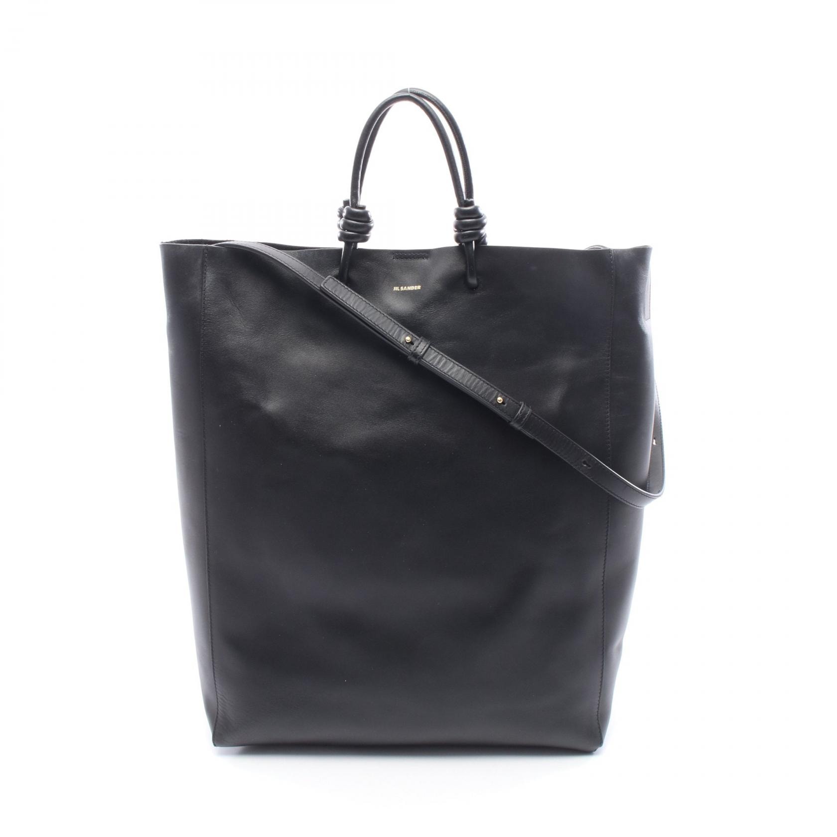 ジルサンダー JIL SANDER GIRO 2WAY トートバッグ バッグ レザー レディース ブラック系 【中古】