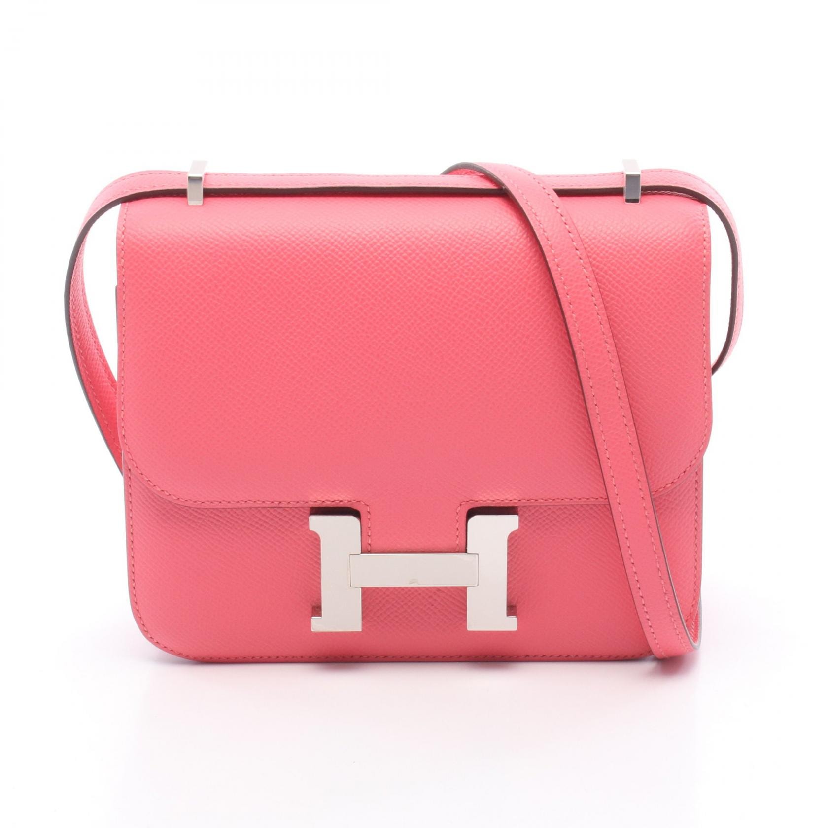 エルメス HERMES コンスタンス3 ミニ ローズアザレ ショルダーバッグ バッグ レザー ヴォーエプソン ローズアザレ D刻印(2019年製造) レディース ピンク系 【中古】