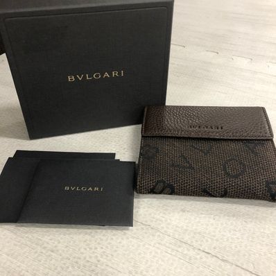 BVLGARI Wホック折り財布 ロゴマニア
