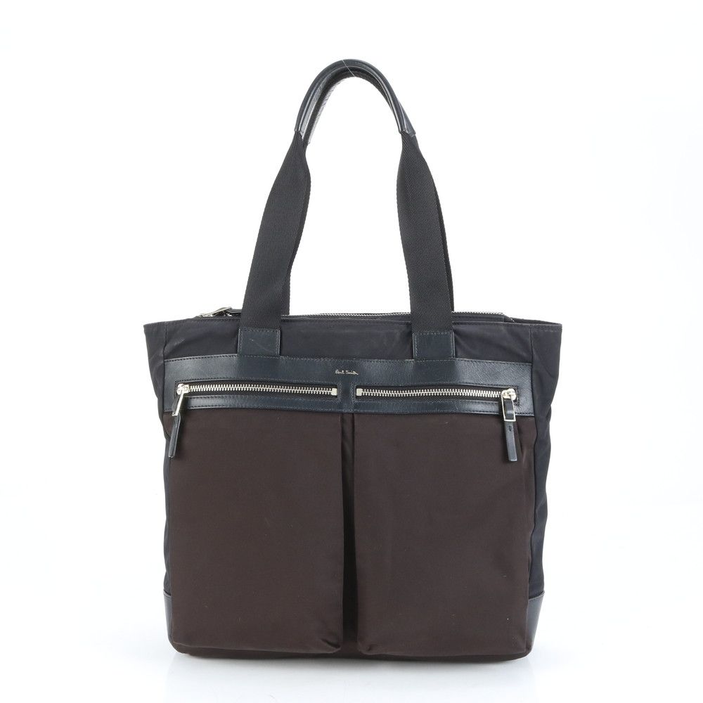 ■美品 ポールスミス トート バッグ レザー×ナイロン