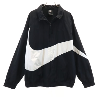 NIKE ナイキ ビックスウォッシュ ナイロンジャケット L ブラック 裏メッシュ