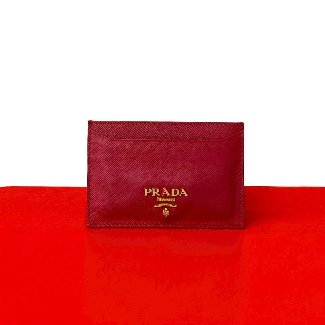 PRADA プラダ ロゴ 金具 レザー カードケース ピンク
36964