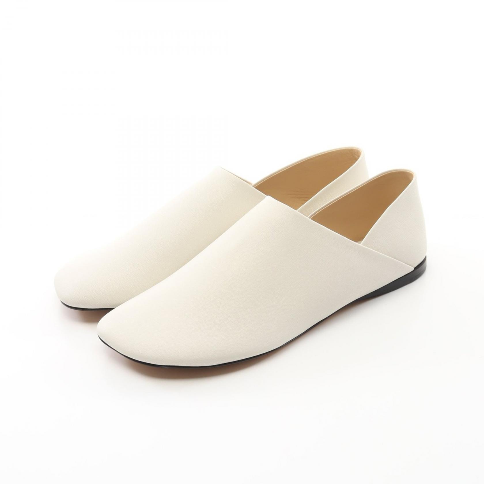 ロエベ LOEWE トイ スリッポン 靴 レザー レディース ホワイト系 L814466X22210041 【新品】