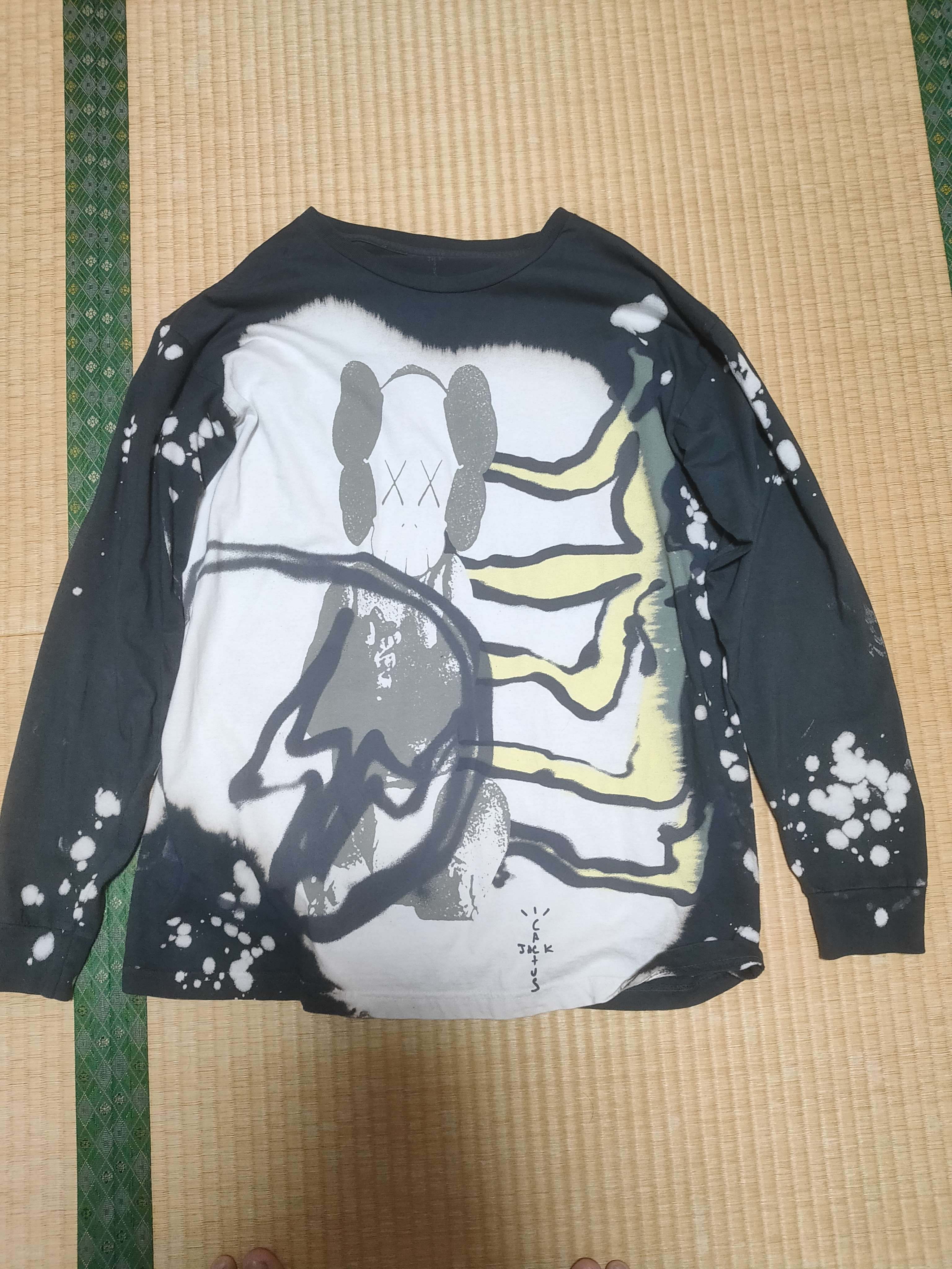 Travis Scott Cactus Jack x KAWS For Fragment L S Tee "Gray"