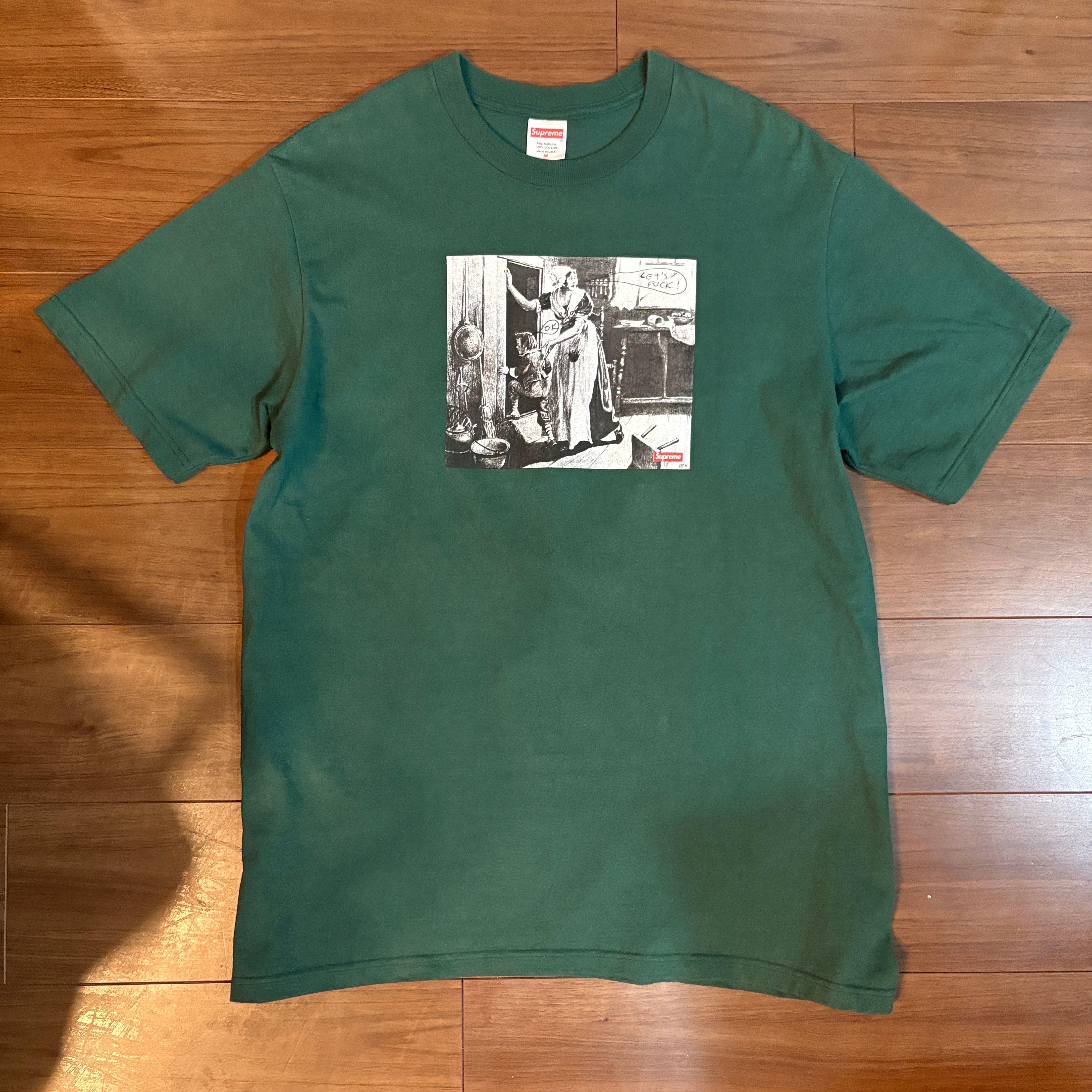 Supreme / Mike Kelley Hiding From Indians Tee "Green"