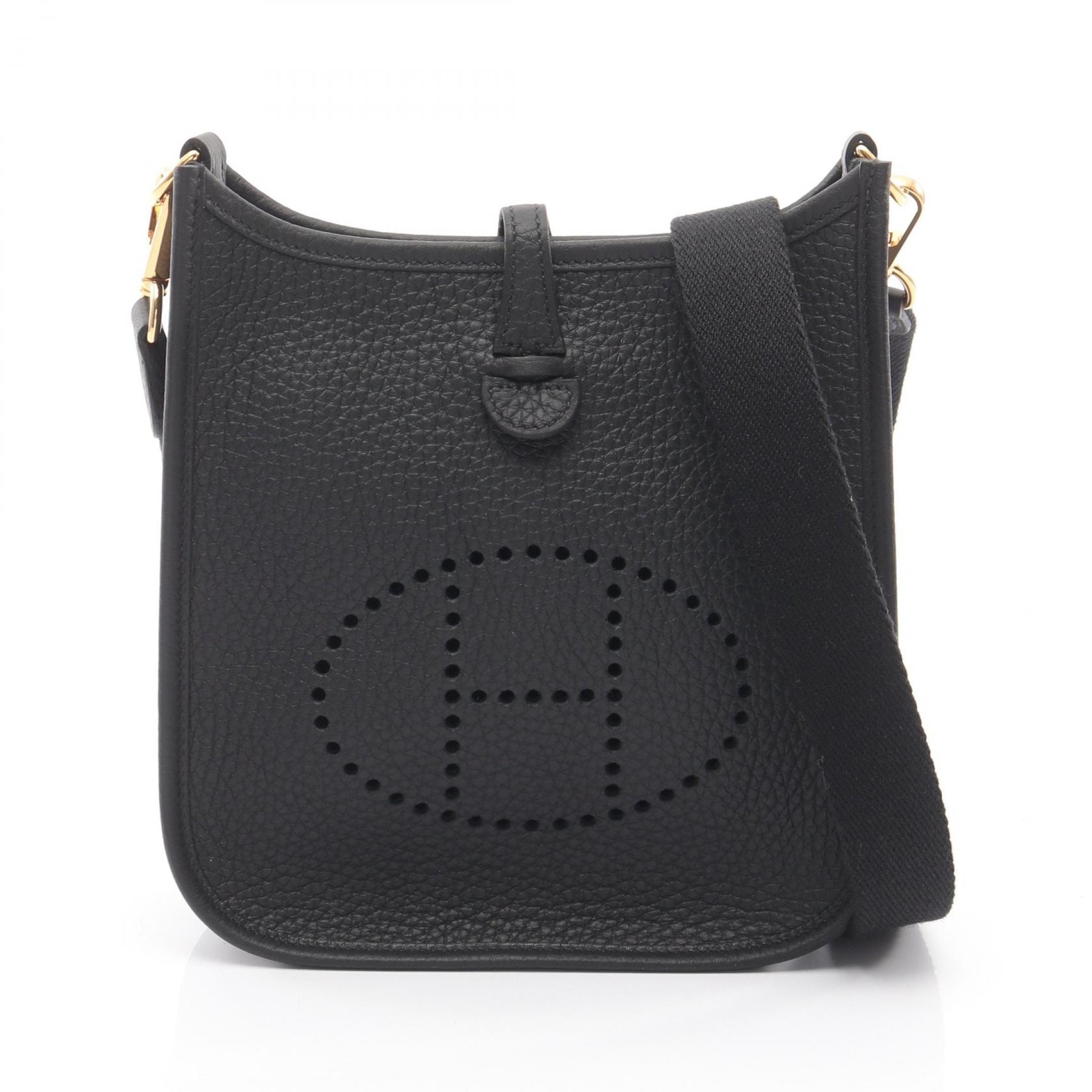 エルメス HERMES エヴリンTPM アマゾン ショルダーバッグ バッグ レザー トリヨンクレマンス トリヨンクレマンス ブラック(エルメス) W刻印(2024年製造) レディース ブラック系 【中古】