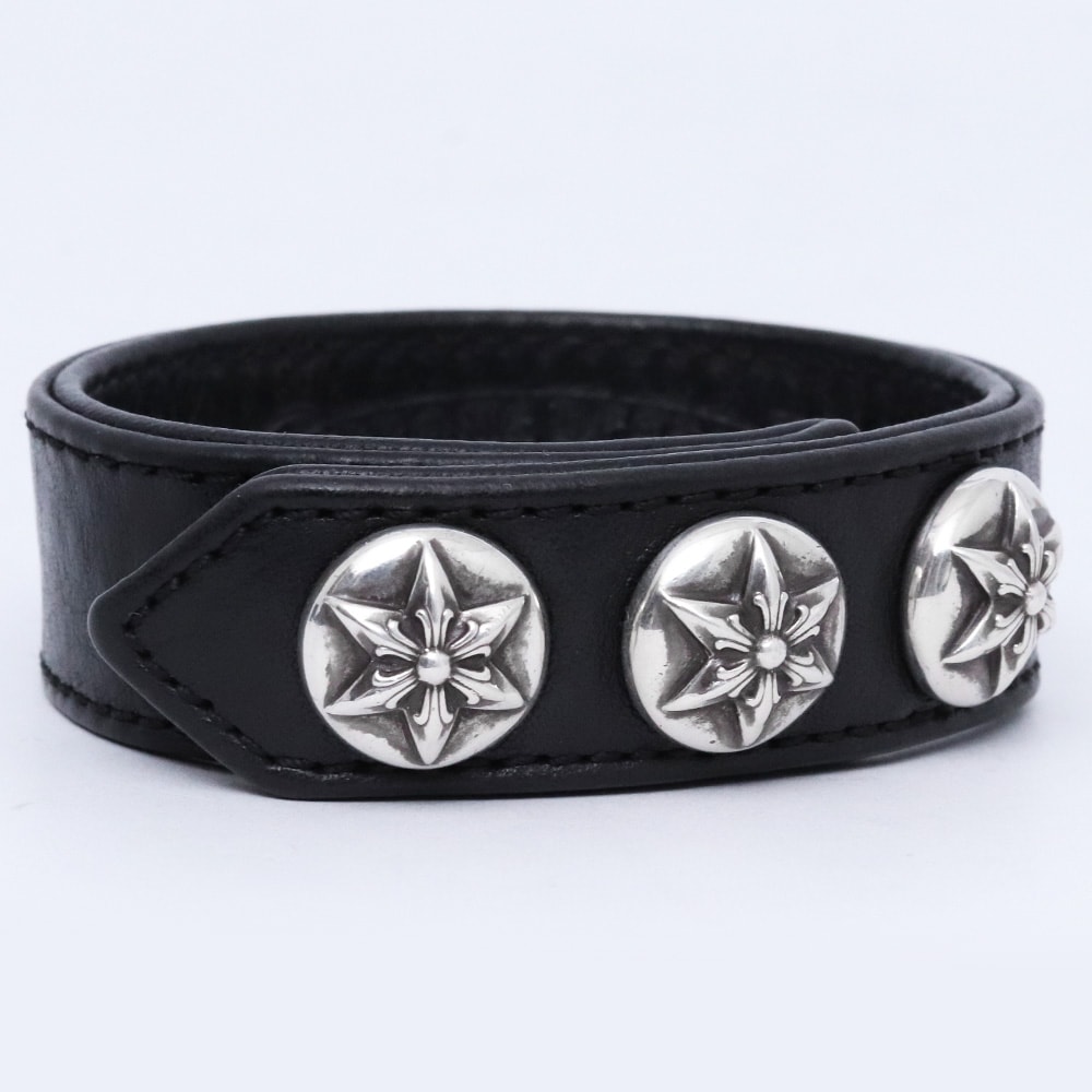 CHROME HEARTS 3ボタン 2スナップ ブレスレット スターボタン