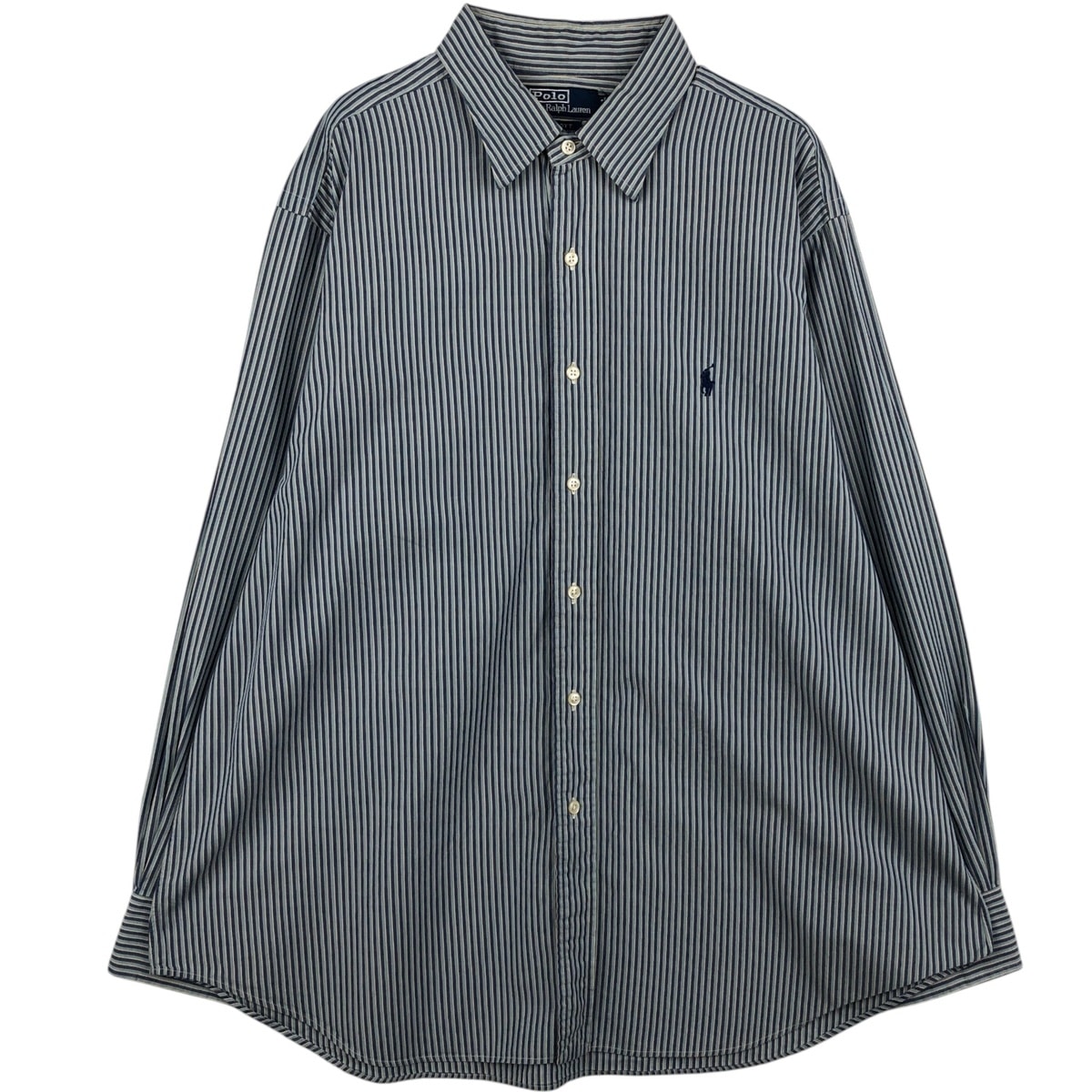 古着 ラルフローレン Ralph Lauren ALCOTT 長袖 コットンストライプシャツ メンズXL相当/eaa634490