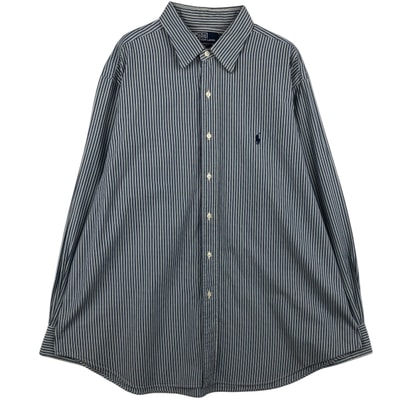 古着 ラルフローレン Ralph Lauren ALCOTT 長袖 コットンストライプシャツ メンズXL相当/eaa634490