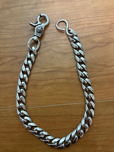 Chrome Hearts Classic Long S 1 Clip Wallet Chain "Silver"