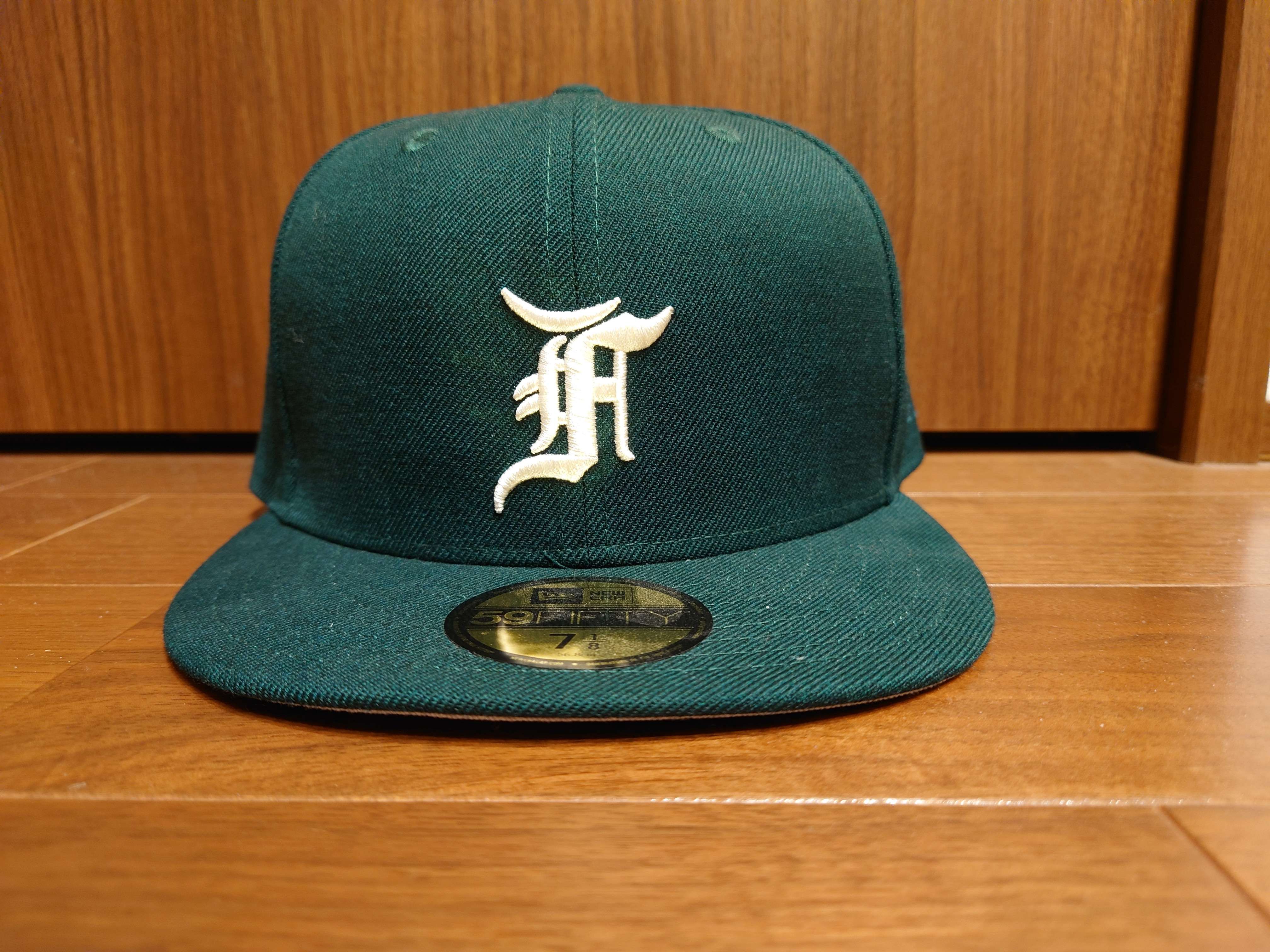 NEW ERA FEAR OF GOD ESSENTIALS 59FIFTY F LOGO Under Visor "Dark Green"