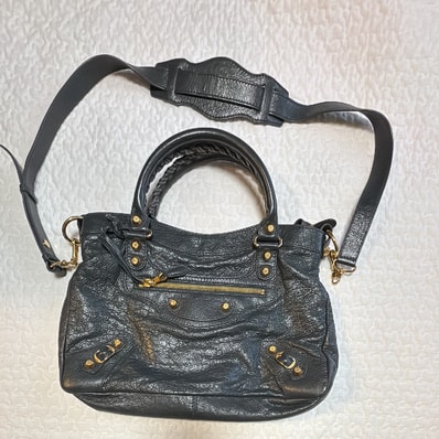 BALENCIAGA Handbag Giant City Lamb Skin "Dark Gray"