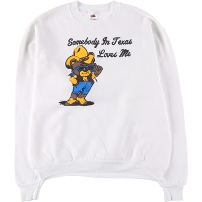 古着 90年代 フルーツオブザルーム FRUIT OF THE LOOM キャラクタースウェットシャツ トレーナー USA製 メンズXL相当 ヴィンテージ/eaa589772