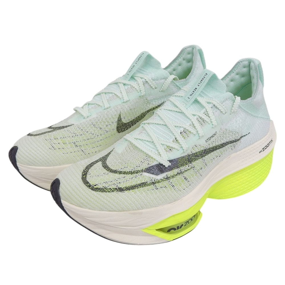 ナイキ 新品同様 Air Zoom Alphafly Next %2 シューズ メンズ Mint Form Bolt Coconut Milk Cave Purple 9.5 DV9422-300 9.5(US)