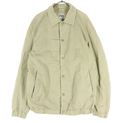ZARA ザラ コットン 長袖 中綿 ブルゾン L ベージュ