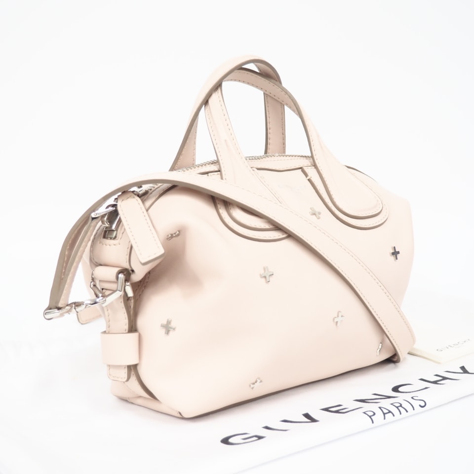 極美品 GIVENCHY ジバンシィ ナイチンゲール マイクロ 2WAYバッグ - 2wayハンドバッグ ピンクベージュ レザー レディース