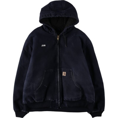 古着 カーハート Carhartt アクティブジャケット 中綿入り ダックフルジップパーカー メンズXXL相当/eaa645763