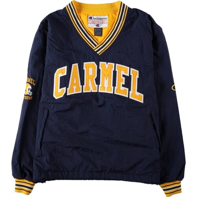 古着 90年代 チャンピオン Champion Vネック カレッジ ナイロンプルオーバー メンズL相当 ヴィンテージ/eaa673434