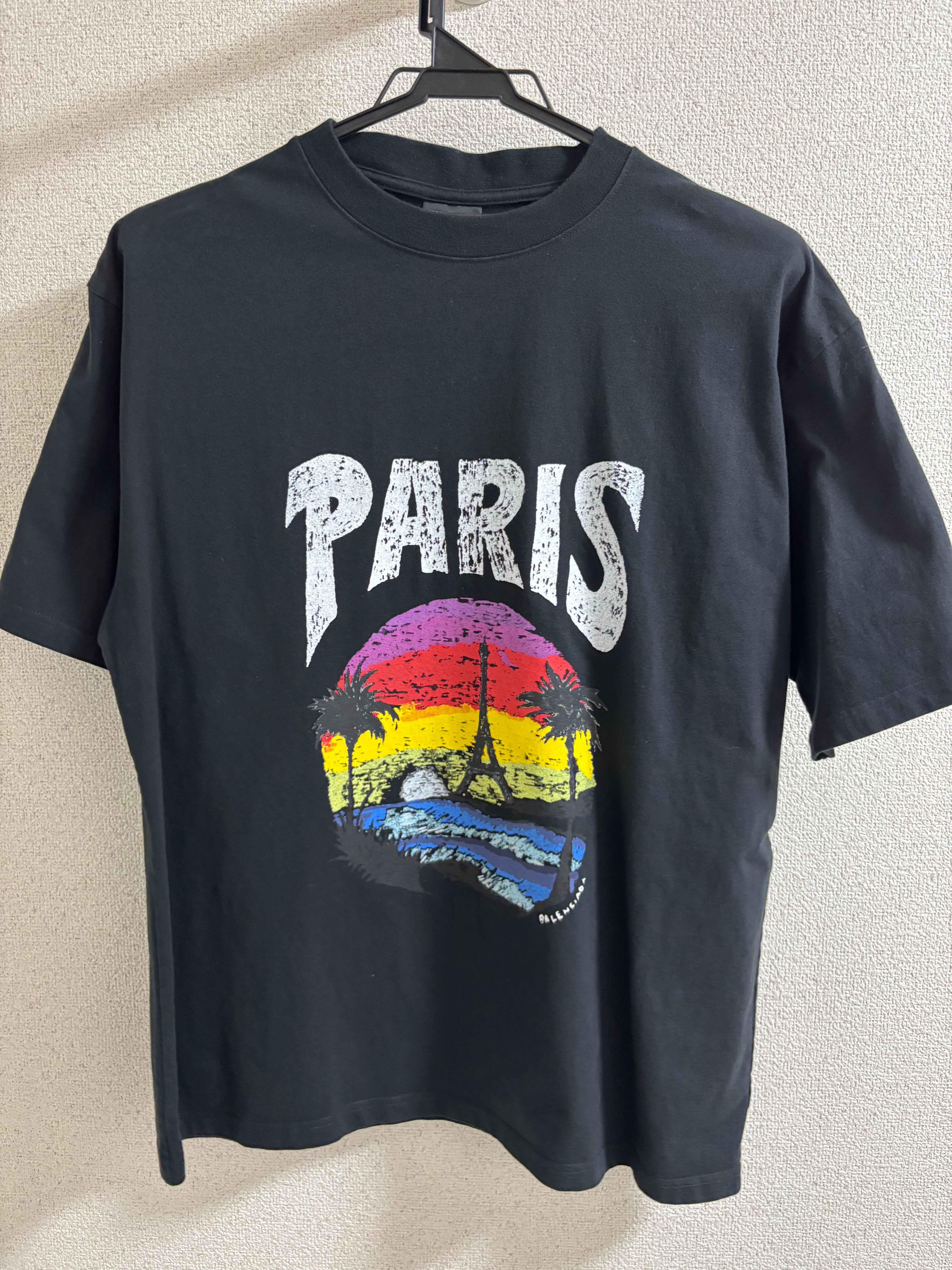 BALENCIAGA Paris Tropical T-Shirt Medium Fit "Black"