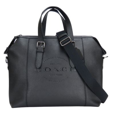【中古】 コーチ トートバッグ ハドソン F30620 レザー ブラック 2WAY ブリーフケース ショルダー メンズ 男性 COACH