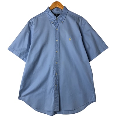 古着 ラルフローレン Ralph Lauren CLASSIC FIT 半袖 ボタンダウンシャツ メンズL相当/eaa556646