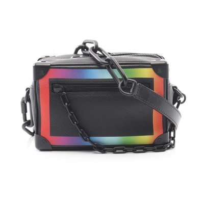 ルイ・ヴィトン LOUIS VUITTON ミニ ソフトトランク ショルダーバッグ バッグ レザー タイガ ノワール メンズ ブラック系 / マルチカラー M30351 【中古】