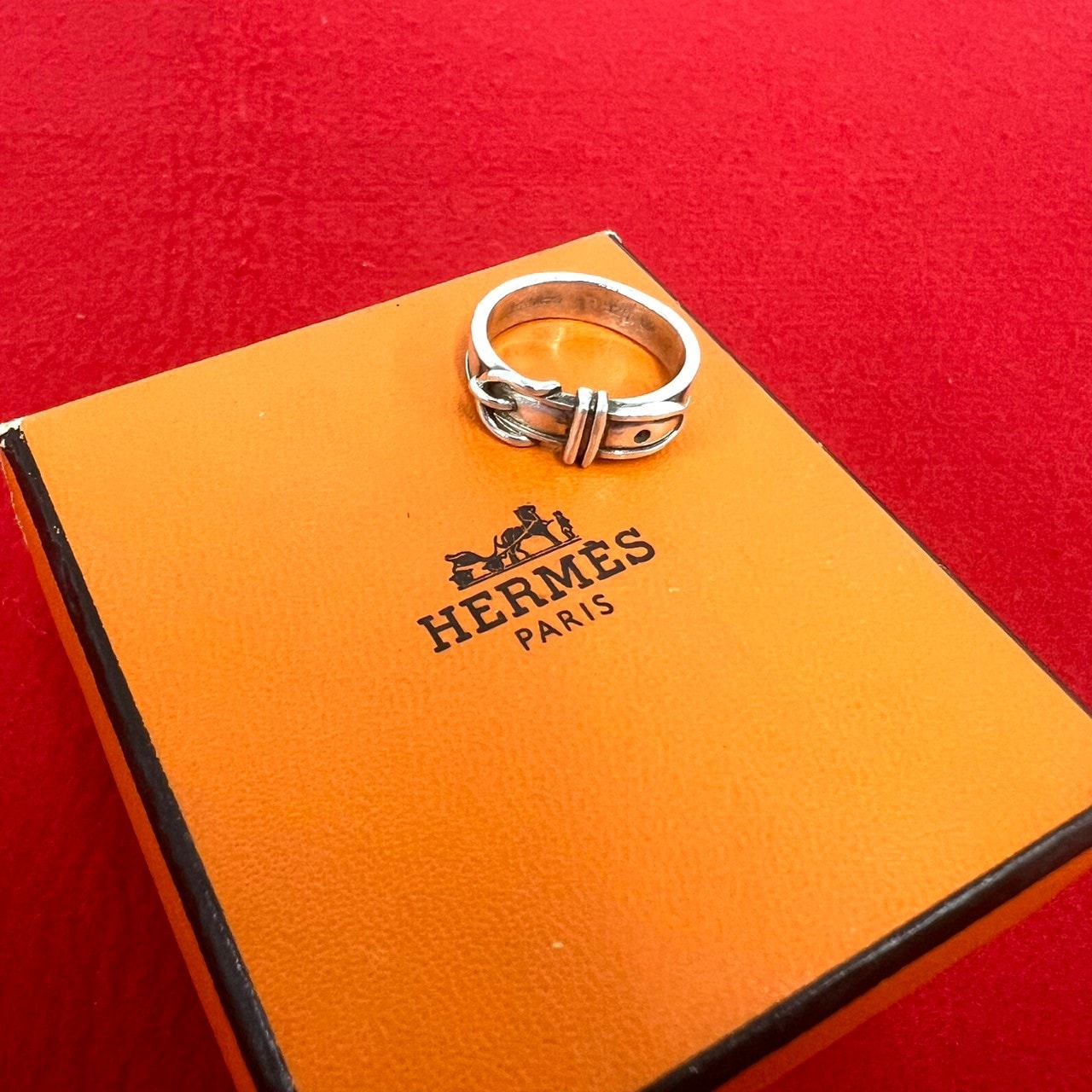 HERMES エルメス サンチュール シルバー925 リング・指輪 10号 シルバー
 90503