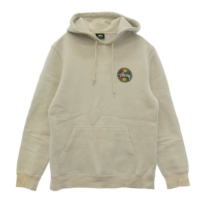 STUSSY ステューシー Z4000SAS17 ロゴ プリント ラスタカラー プルオーバー スウェット パーカー フーディー グレー系 M【中古】