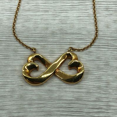 ティファニー ダブルラビングハート YG 750 5.2g ネックレス