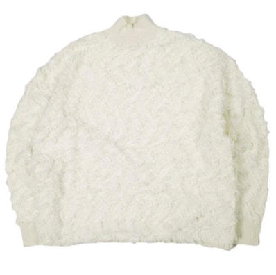 Ray BEAMS レイビームス 22AW フリンジハイネックニット 61-15-0020-646 Free OFF WHITE セーター プルオーバー トップス g26148