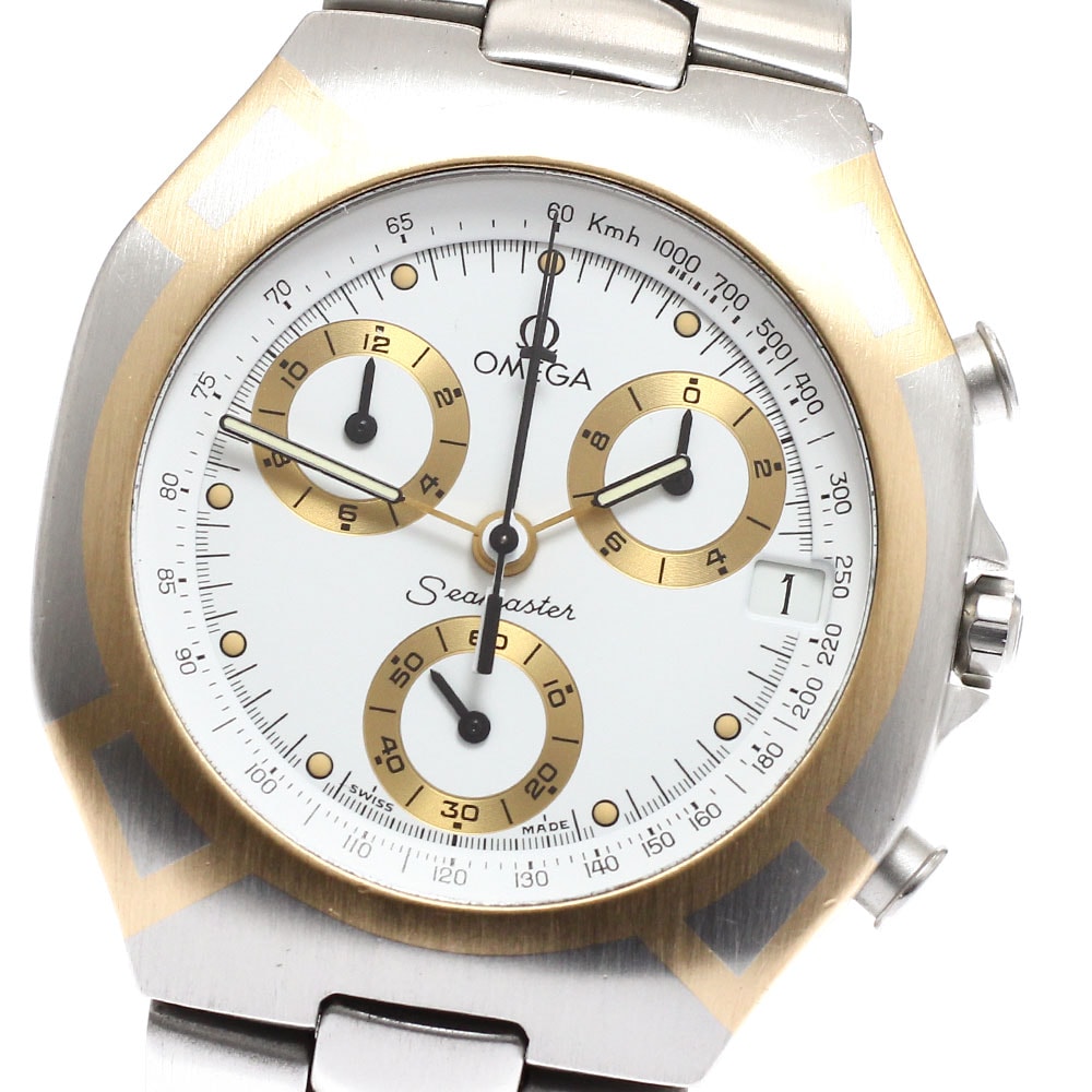 オメガ シーマスター ポラリス クロノグラフ  クォーツ メンズ 【中古】