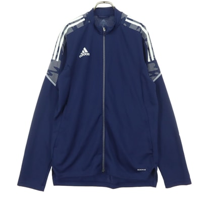 adidas アディダス ワンポイントロゴ 長袖 トラックジャケット XL ネイビー ジャージ