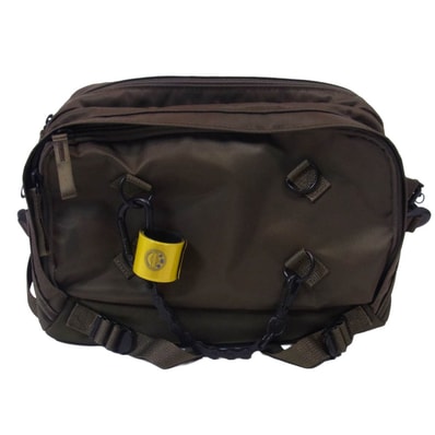 PORTER ポーター ウエストバッグ 997-26858 POTR ピー・オー・ティー・アール RIDE WAIST BAG ライド ウエストバッグ キーチェン アームリフレクター付 モスグリーン系【中古】